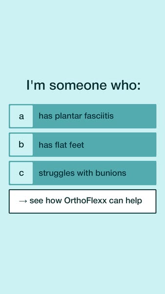 OrthoFlexx ad: Insoles For Alignment And Stability