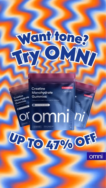 OMNI Longevity ad: Real Creatine - 47% OFF TODAY 👉