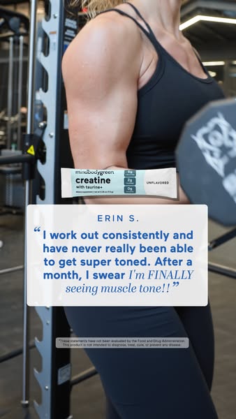 mindbodygreen ad: creatine with taurine+ = The Formula You've Been Missing 👀