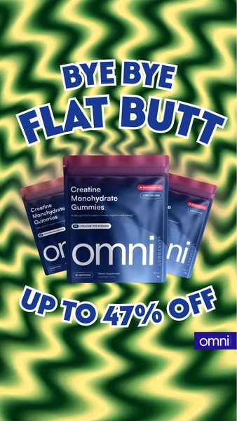 OMNI Longevity ad: Creatine Made Delicious 🍉 🍑
