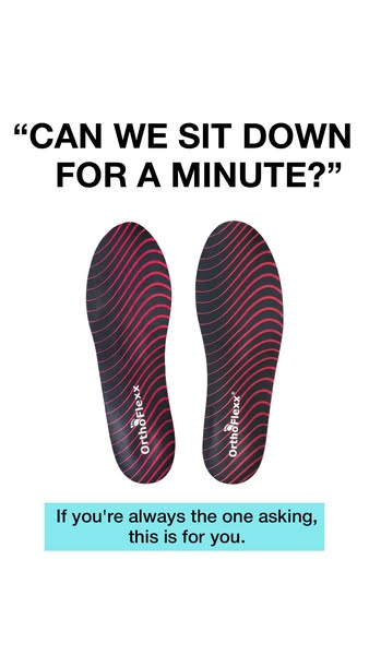 OrthoFlexx ad: Insoles For Alignment And Stability