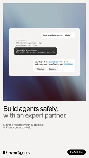 ElevenLabs ad: Meet ElevenAgents Architect