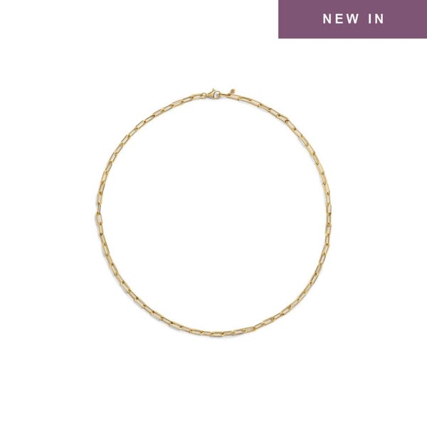 Beaverbrooks the Jewellers ad: Monica Vinader 18ct Yellow Gold Vermeil 50cm Paperclip Chain Necklace