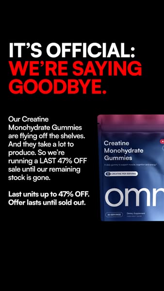 OMNI Longevity ad: Creatine Made Delicious 🍉 🍑