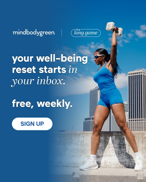 mindbodygreen ad: real talk on women's well-being.