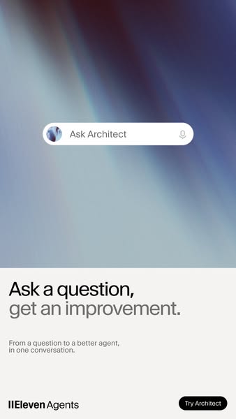 ElevenLabs ad: Meet ElevenAgents Architect