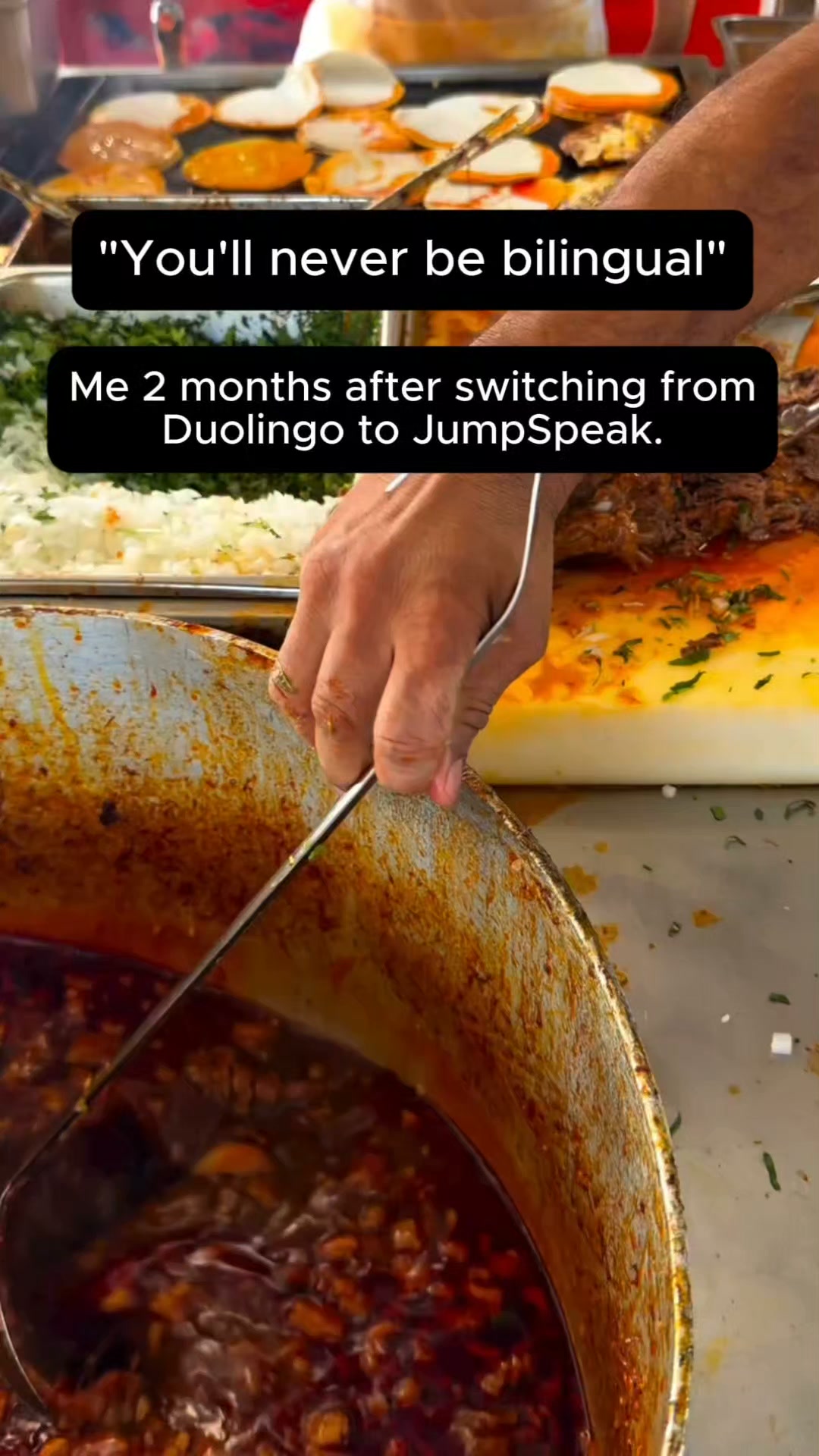 Jumpspeak ad: From Zero To Bilingual In 90 Days.