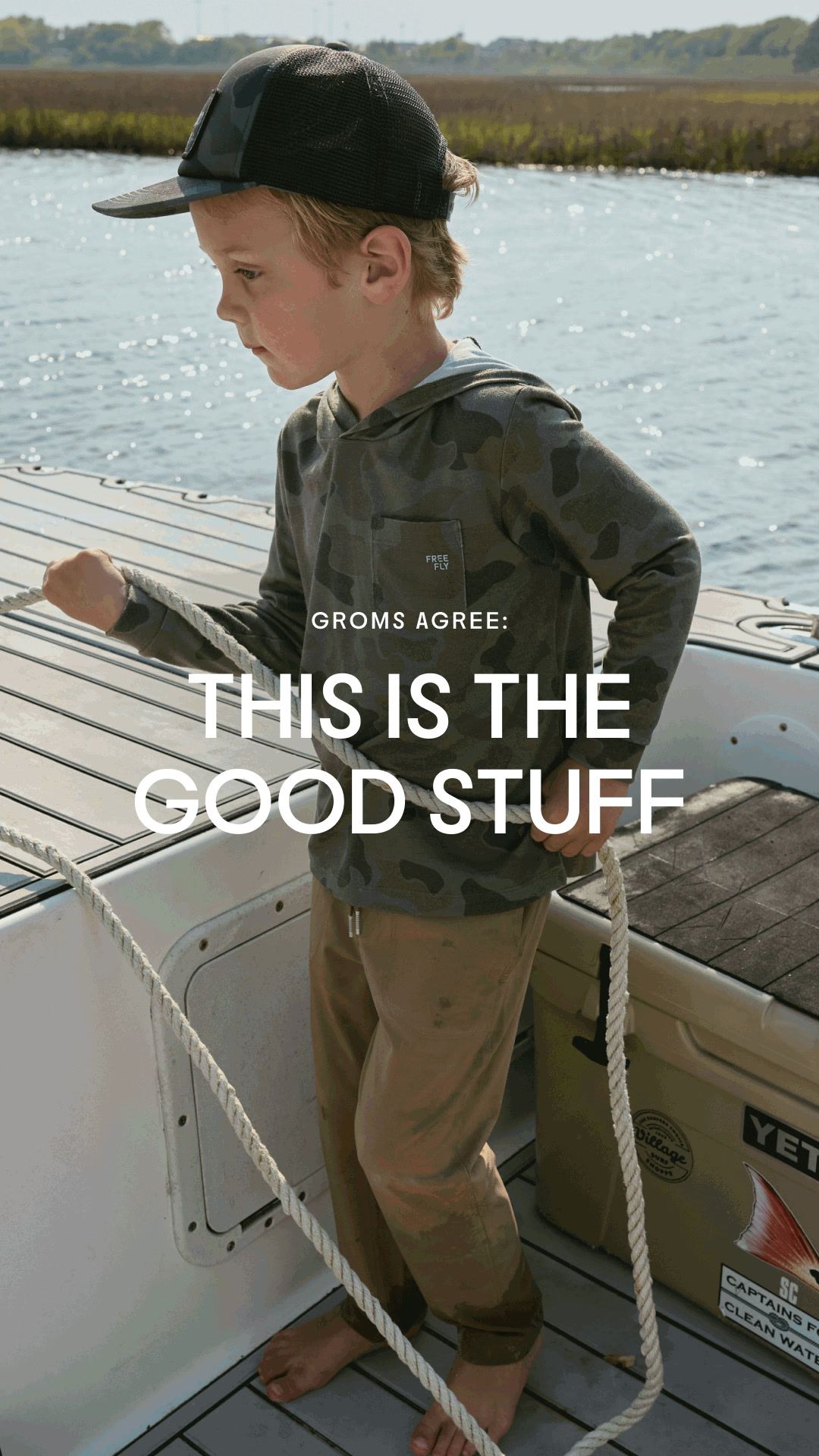 Free Fly Apparel ad: Grom-Tested Gear
