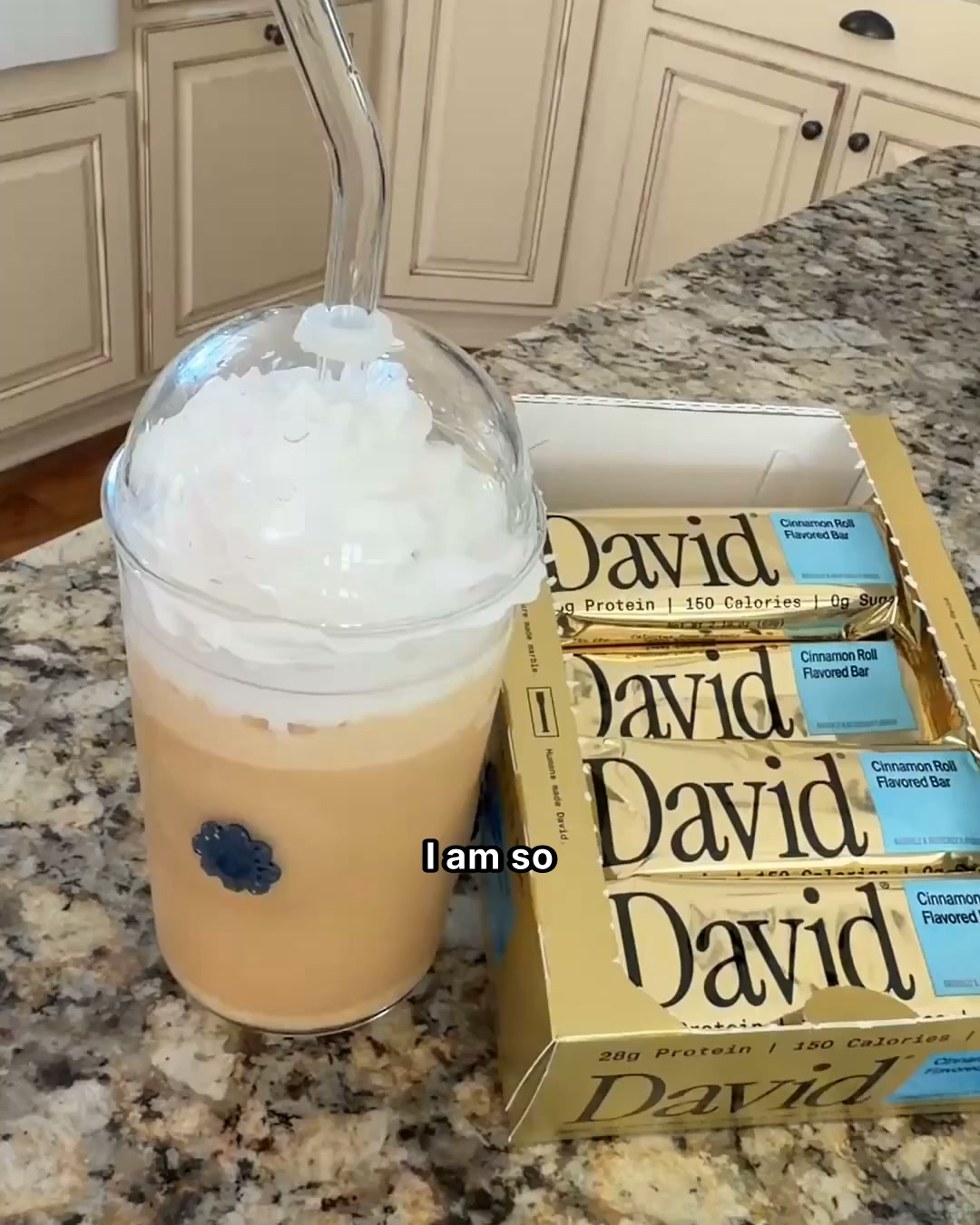 David Protein ad: 28g Protein. 150 Calories. 0g Sugar