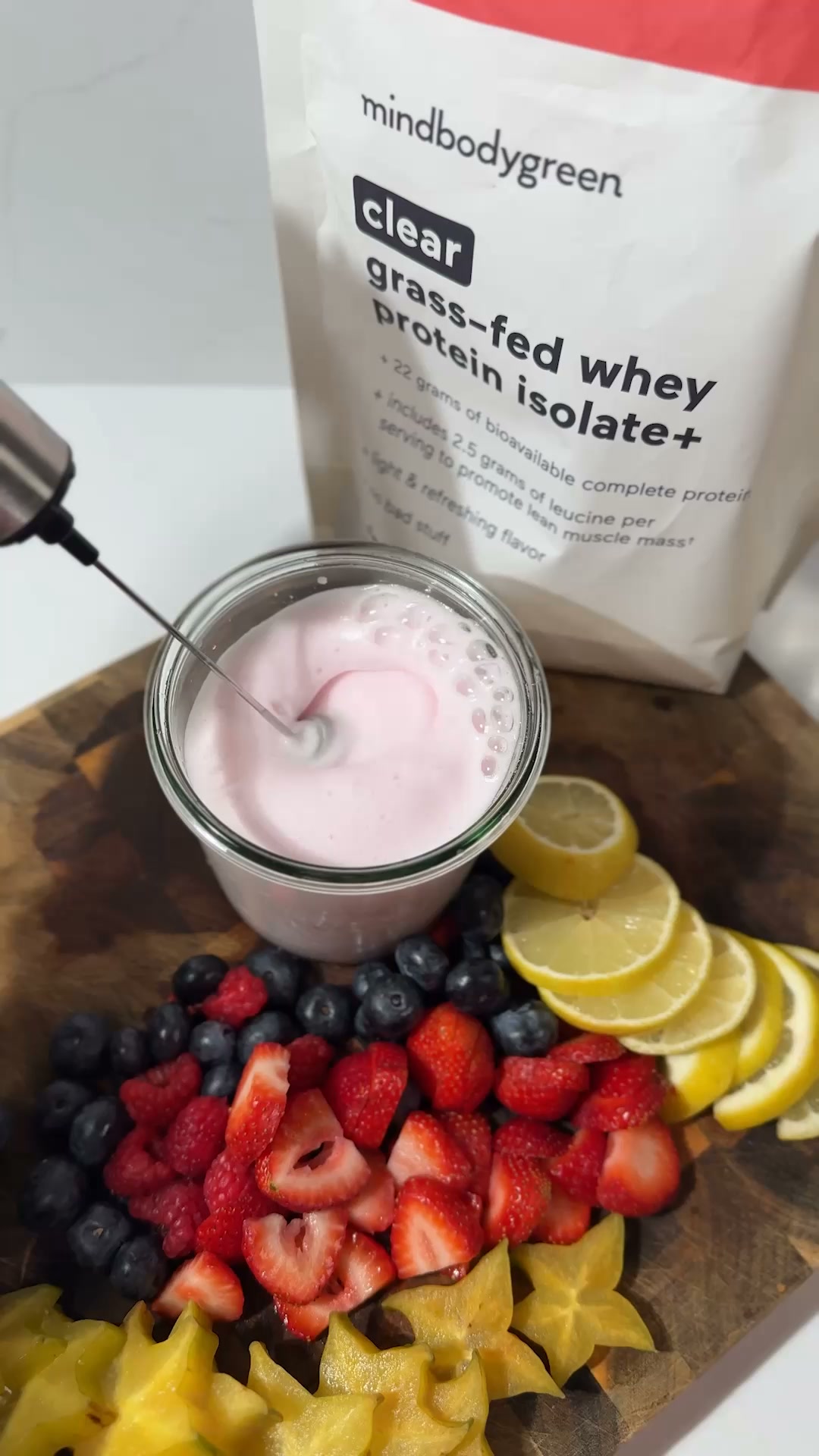 mindbodygreen ad: Light, refreshing, and packed with 22g of grass-fed protein.*