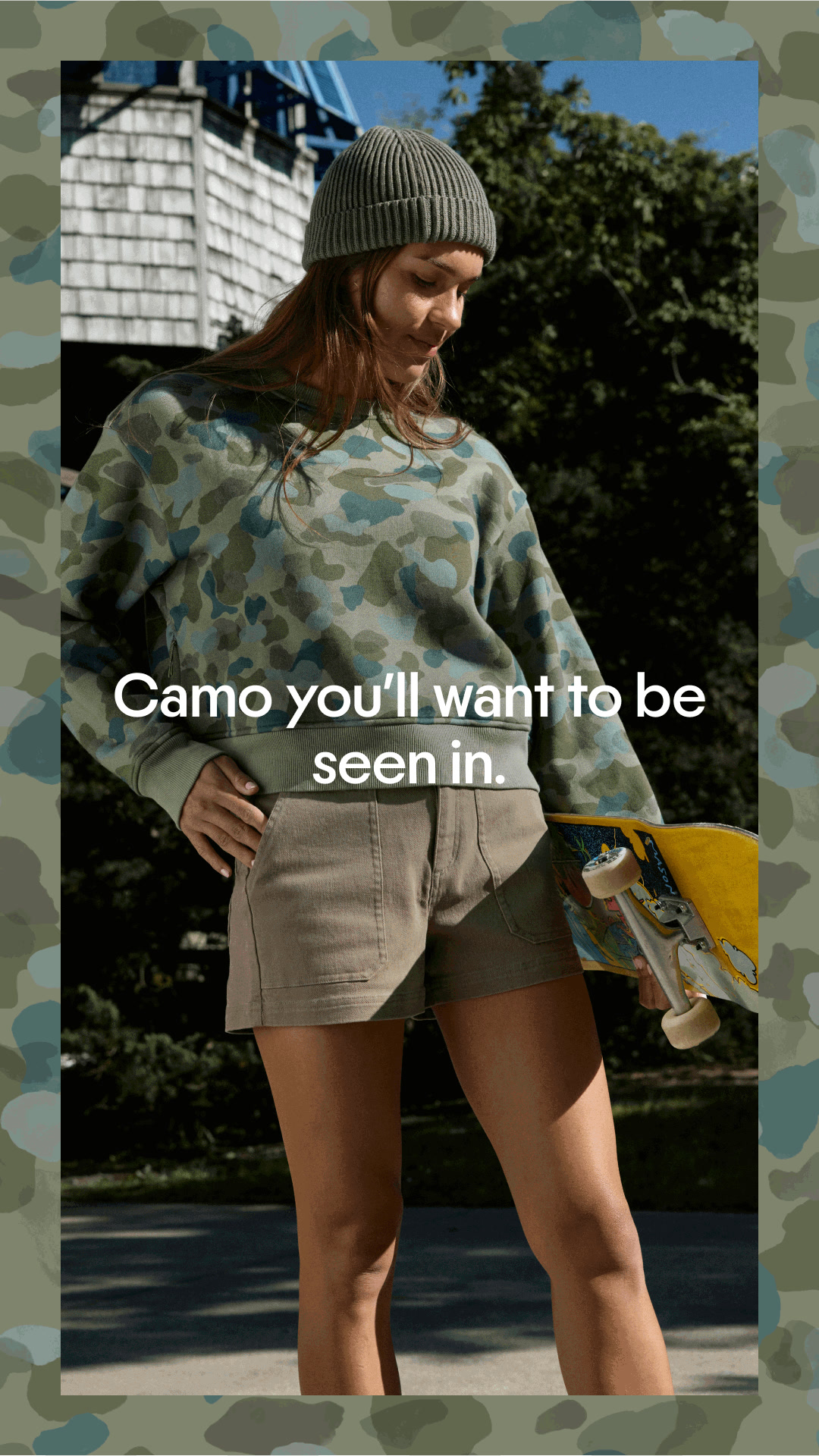 Free Fly Apparel ad: The Watercolor Camo Lineup