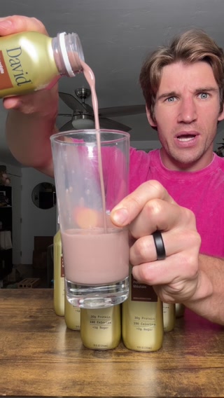 David Protein ad: 30g Protein. 140-150 Calories. <1g Sugar.