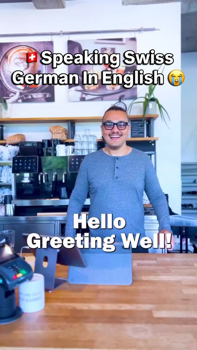 Jumpspeak ad: 🇨🇭SWISS-GERMAN??🇨🇭I SPEAK SWISS-ENGLISH😆If you don’t want to sound clunky & ridiculous like this download the @jumpspeak app now. It is