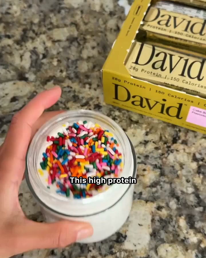 David Protein ad: 28g Protein. 150 Calories. 0g Sugar