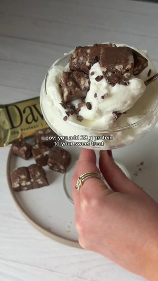 David Protein ad: 28g Protein. 150 Calories. 0g Sugar.