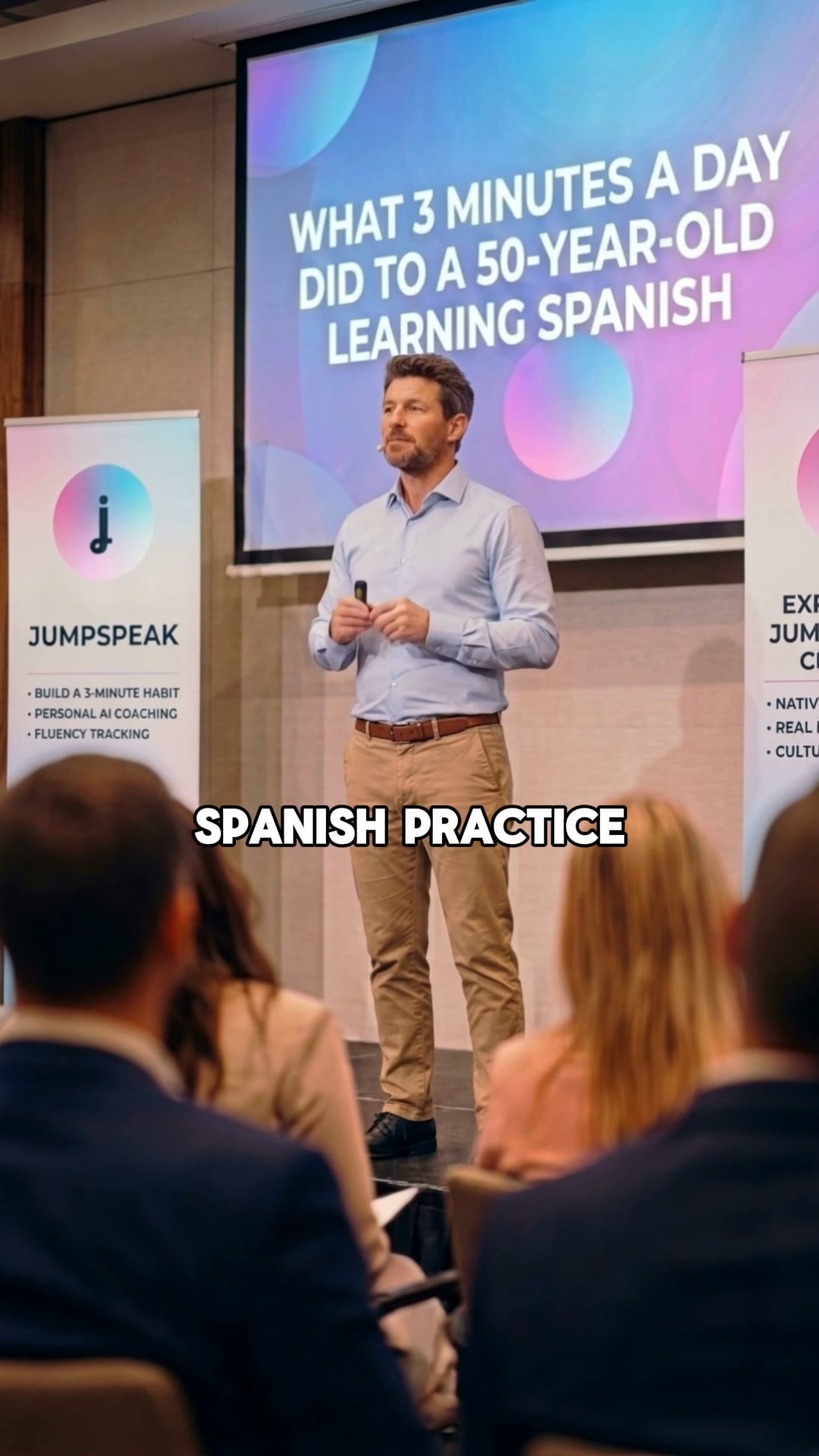 Jumpspeak ad: From Zero To Bilingual In 90 Days.