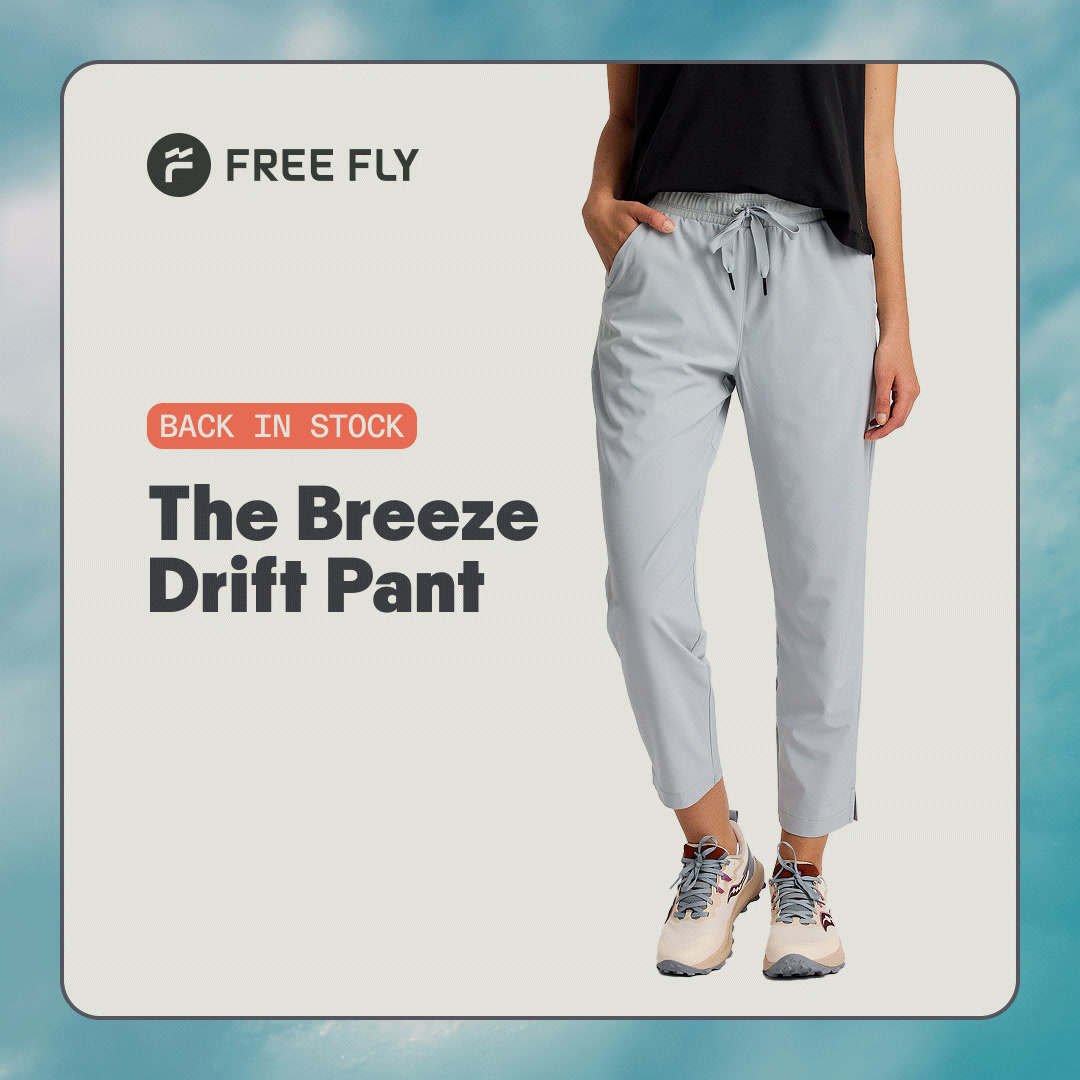Free Fly Apparel ad: RESTOCKED: The Breeze Drift Pant