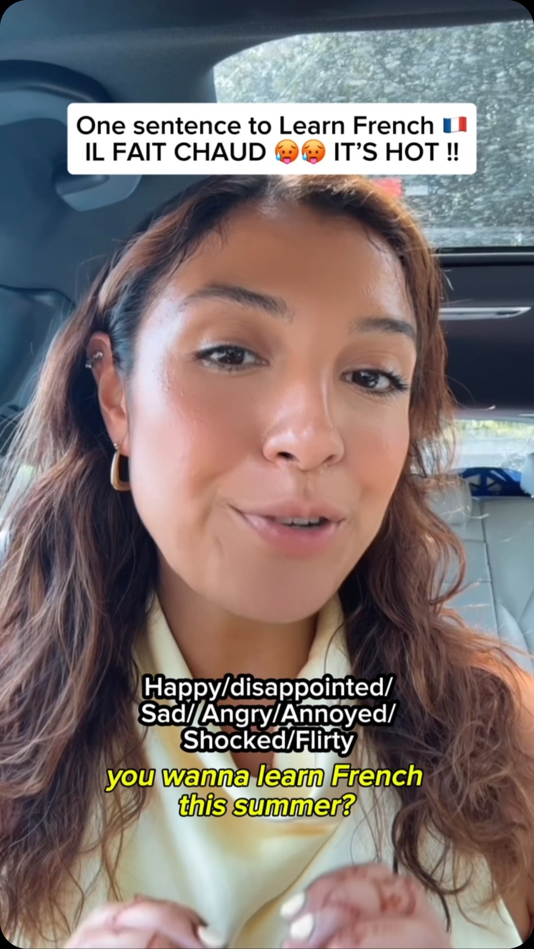 Jumpspeak ad: La canicule eh…The French sentence you’ll hear all summer… 😂🥵🇫🇷 Turns out, one sentence can have 10 different meanings depending on your