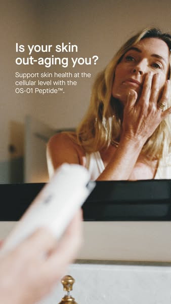 OneSkin ad: Fight skin aging at the source with OS-01 FACE