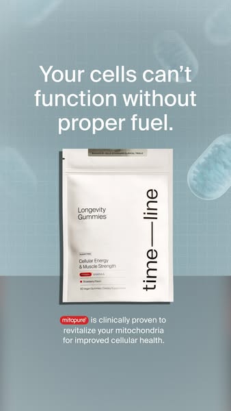 Timeline Longevity ad: Energize Your Cells With Mitopure®