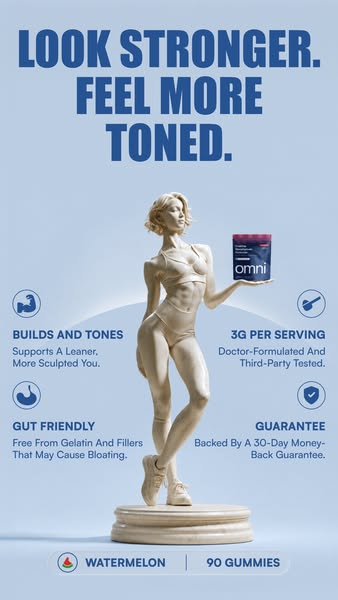 OMNI Longevity ad: Real Creatine - 43% OFF TODAY 👉