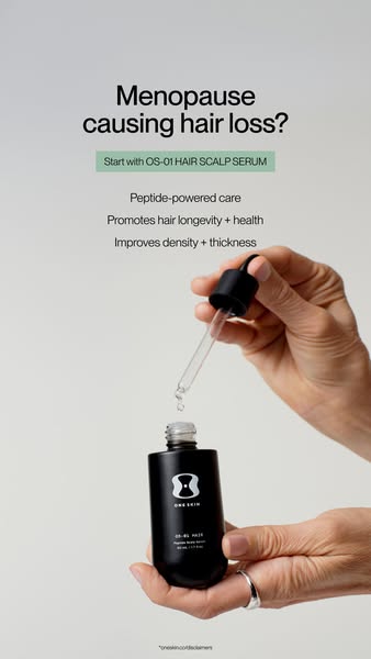 OneSkin ad: Meet OS-01 HAIR: Fuller, healthier-looking hair awaits