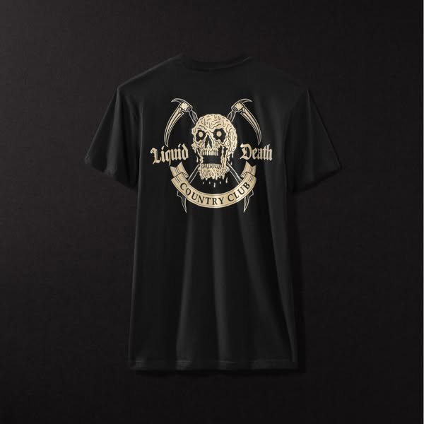 Liquid Death ad: Exclusive Death Tee