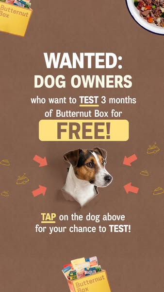 Butternut Box ad: 🐶Are you a dog owner?🐶