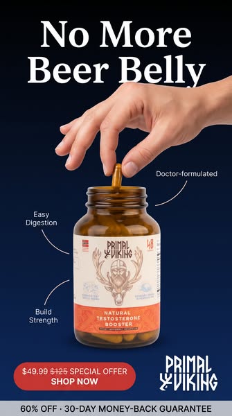 Primal Viking ad: #1 BEER BELLY MELTER 🔥