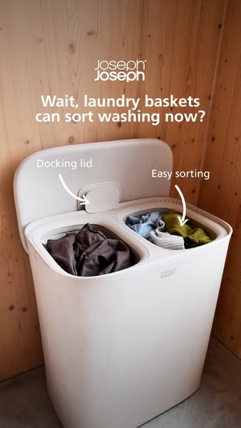 Joseph Joseph ad: Laundry is endless. Put a lid on it.