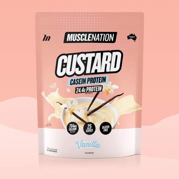 Muscle Nation ad: CUSTARD Casein Protein - Vanilla - 25 serves