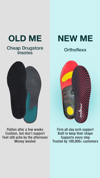 OrthoFlexx ad: Insoles For Alignment And Stability
