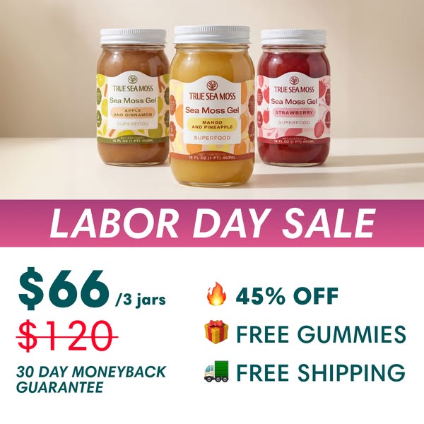 True Sea Moss Health ad: Nature's Finest Superfood: Up to 40% Off + Free Gift