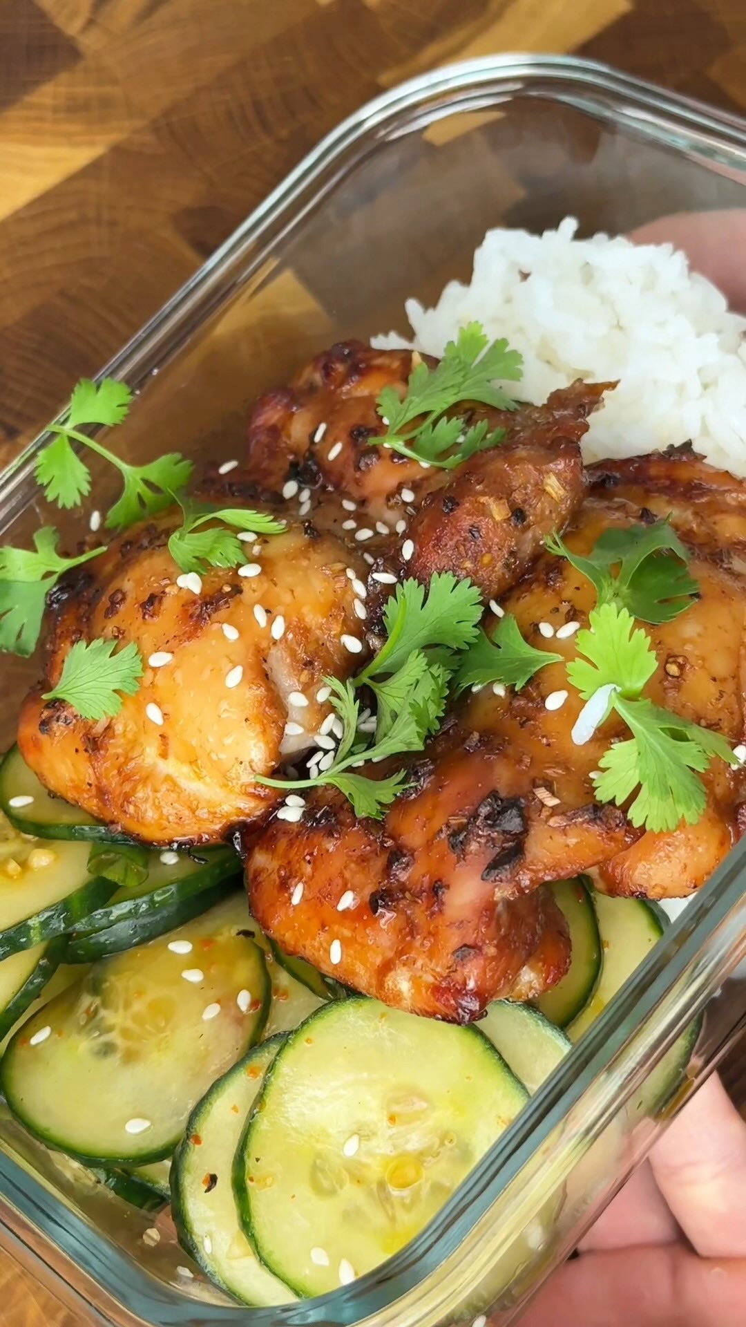 ReciMe ad: Lemongrass Chicken Thighs Sweet and sticky chicken thigh recipe, perfect for meal prep! If you are looking for a way to easily save recipes