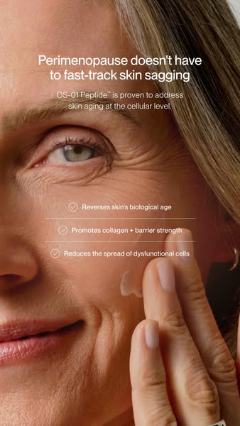 OneSkin ad: Fight skin aging at the source with OS-01 FACE