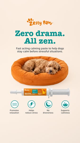 Zesty Paws UK ad: Fast acting calming support