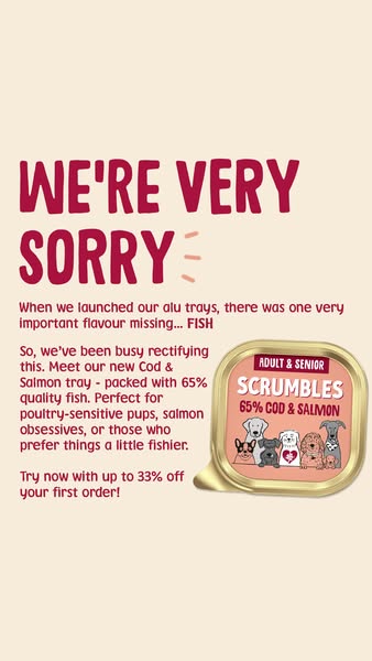Scrumbles ad: Try With Up to 33% Off!