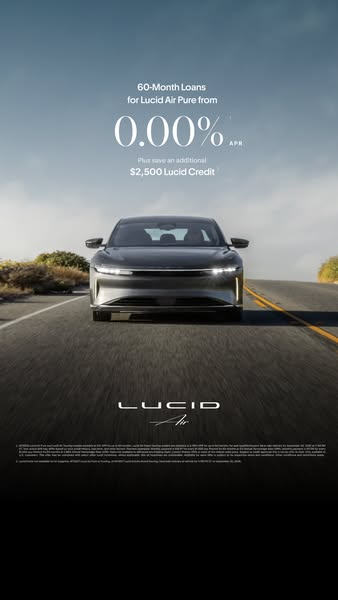 Lucid Motors ad: Elevate every summer mile. Offer ends 9/30.