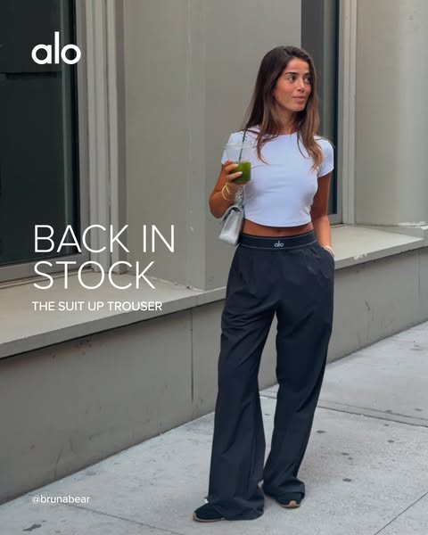 Alo Yoga ad: The Suit Up Trouser