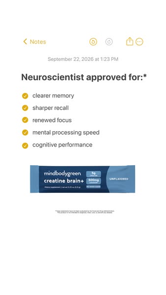 mindbodygreen ad: Daily brain support*†