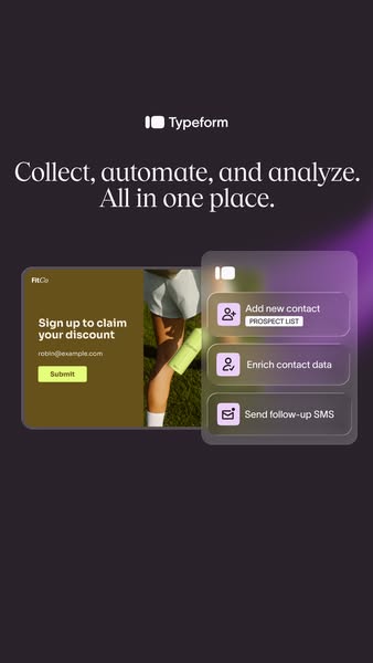 Typeform ad: Turn every response into action