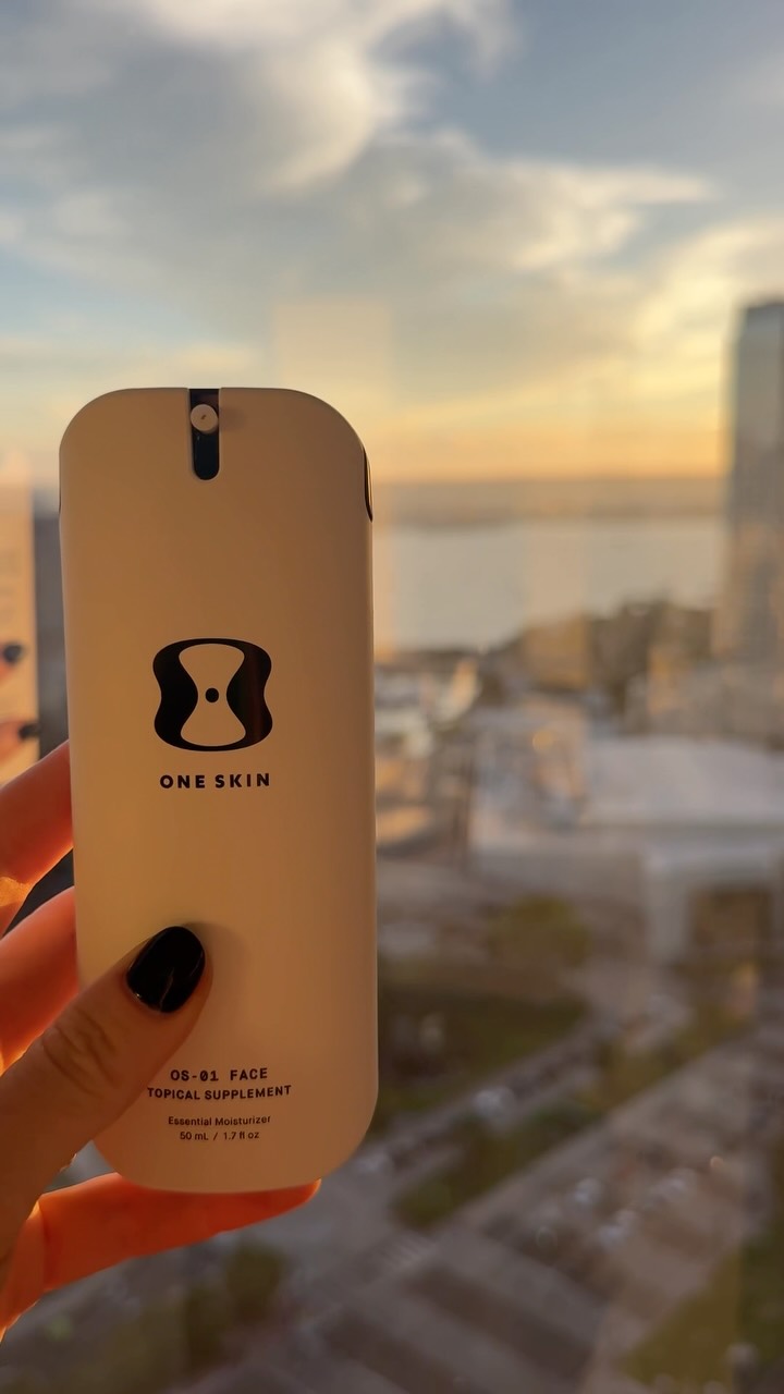 OneSkin ad: @oneskin.co is redefining skin longevity by targeting a root cause of skin aging: cellular senescence. This process starts in our 20’s, wher