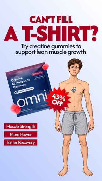 OMNI Longevity ad: Creatine Made Delicious 🍉 🍑
