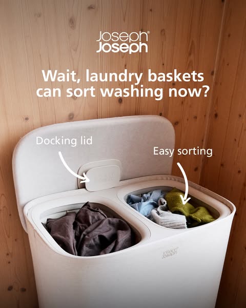 Joseph Joseph ad: Laundry is endless. Put a lid on it.