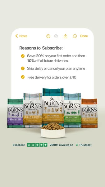 Burns Pet Nutrition ad: Subscribe. Save. Sorted.