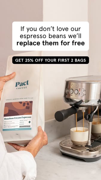 Pact Coffee ad: Freshly roasted to order ☕