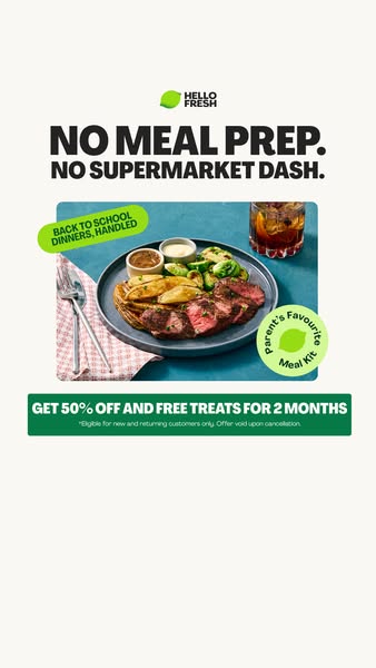 HelloFresh ad: Dinnertime sorted