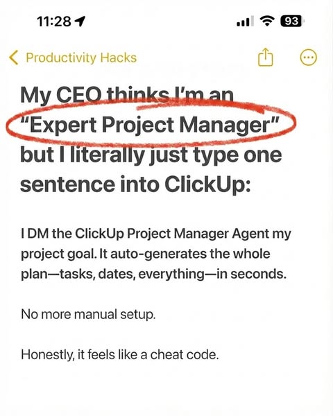 ClickUp ad: Every app, AI agent, and human in one place.