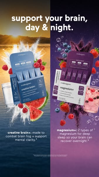 mindbodygreen ad: Brain fog? Lifted.* 🧠