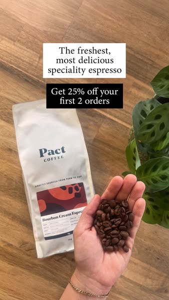 Pact Coffee ad: Freshly roasted to order ☕